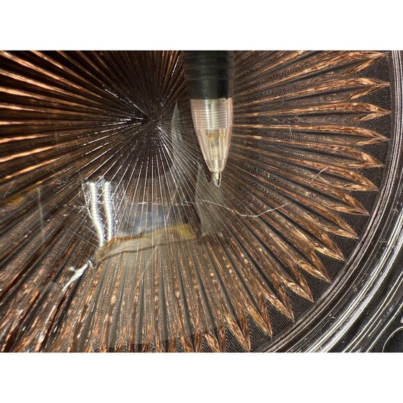 Set of 2 Anchor Hocking Old Colony Lace Edge Pink depression glass plate Platter - Picture 6 of 8